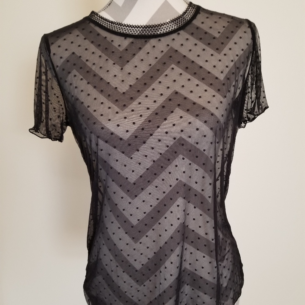 Vs black sheer top